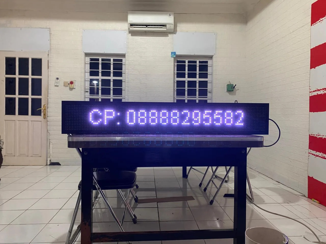 Running Text & Jam Masjid Custom 5 buatan AMP Advertising Cirebon